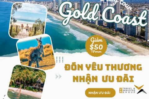 Du lịch Gold Coast - Ưu đãi tặng ngay 50$ cho 142 người cùng V-A Travel